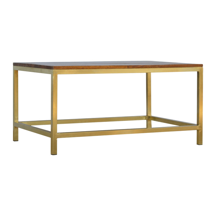 Rectangle Gold Coffee Table-7