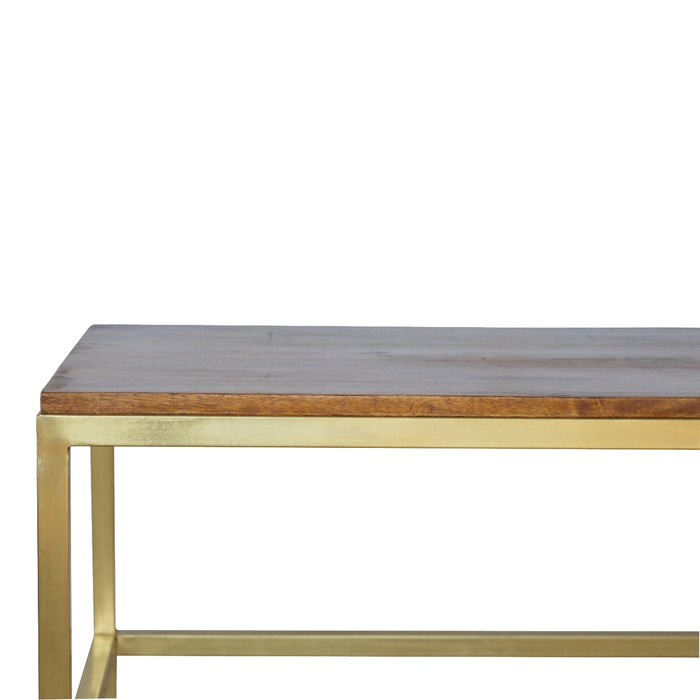 Rectangle Gold Coffee Table-6