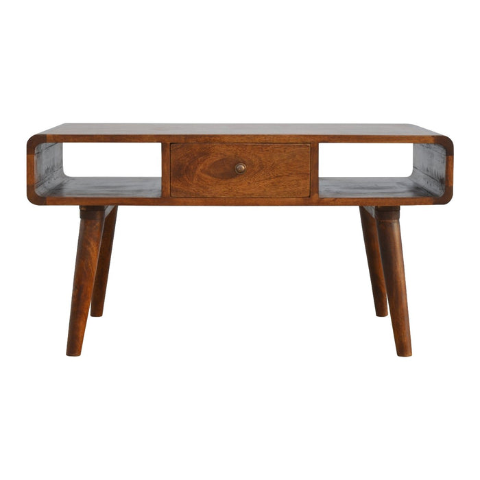 Curved Chestnut Coffee Table-0