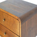 Floating Curved Chestnut Bedside-3