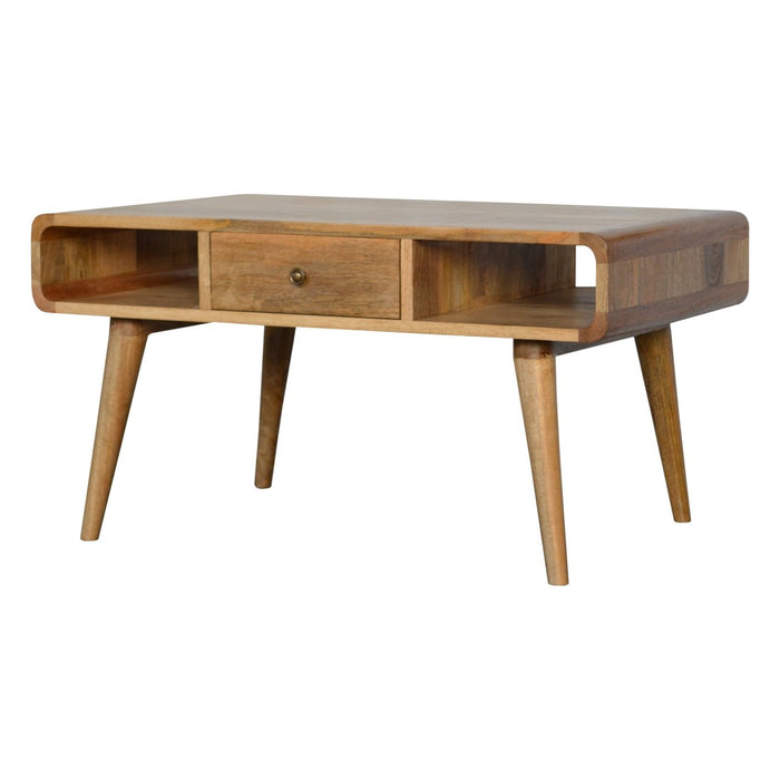 Curved Oak-ish Coffee Table-1