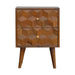 Chestnut Cube Carved Bedside-0