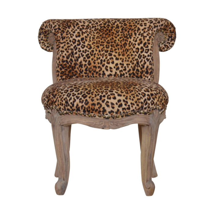 Leopard Print Studded Chair-0