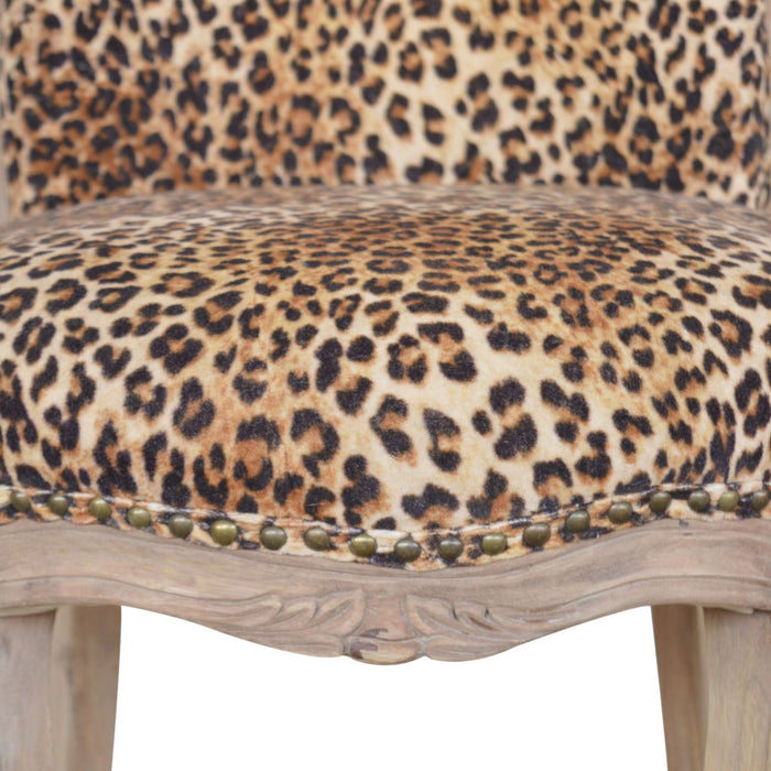 Leopard Print Studded Chair-2