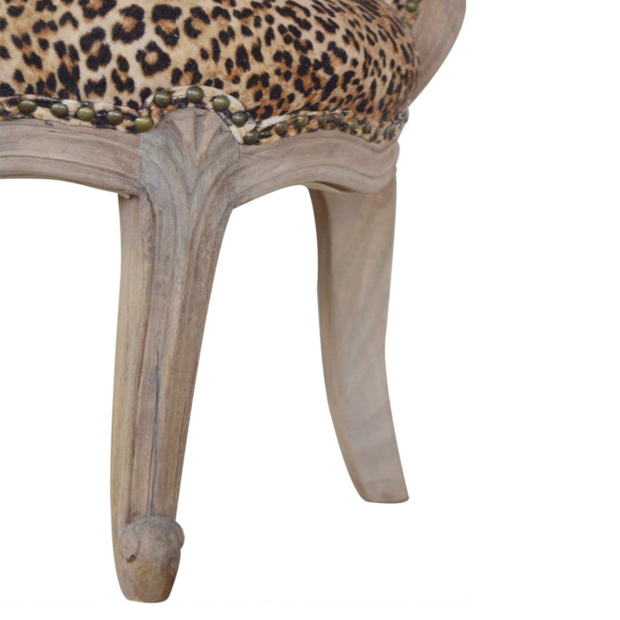 Leopard Print Studded Chair-6