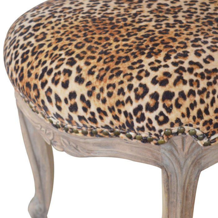 Leopard Print Studded Chair-4