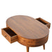 Chestnut Rounded Coffee Table-5