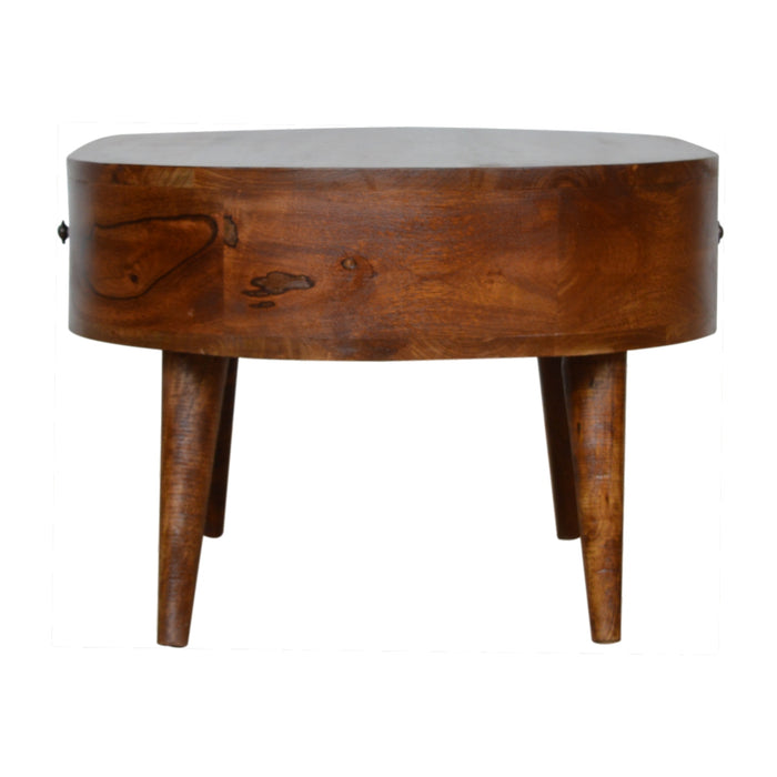 Chestnut Rounded Coffee Table-7