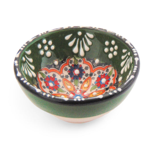 Handmade Ceramic Bowl Mexican Green 8cm-0