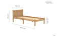 Rio Single Bed - Brown Pine-4