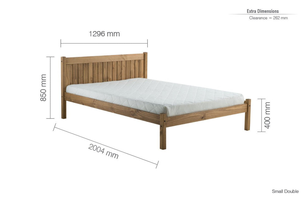 Rio Small Double Bed Brown-1