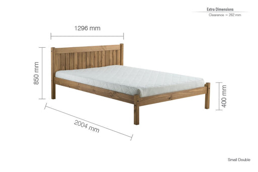 Rio Small Double Bed Brown-1