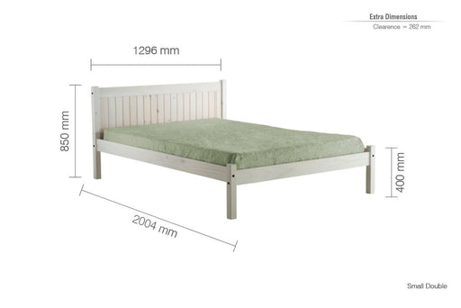 Rio Small Double Bed White-1