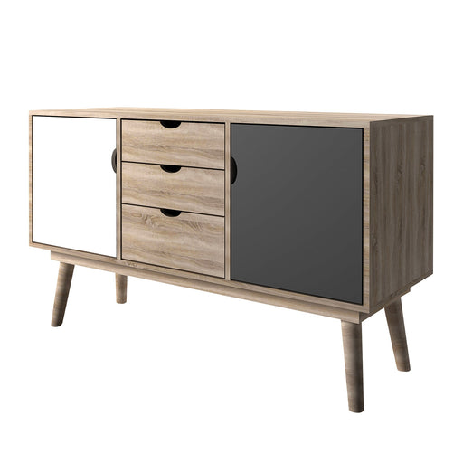 Scandi Oak 2 Door Sideboard Grey-0