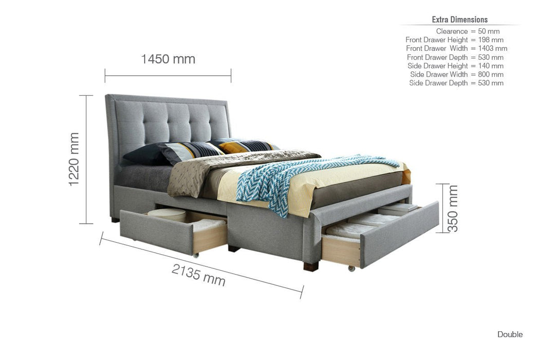 Shelby Double Bed Grey-1