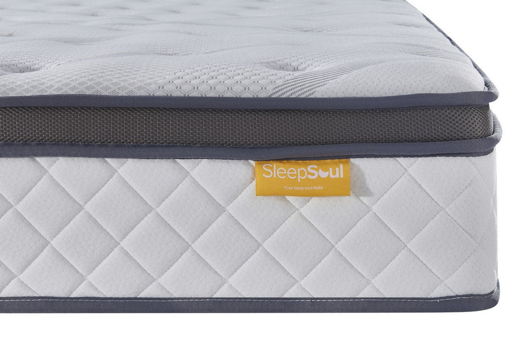 Double Premium Package | Elm Double Bed Brown & SleepSoul Heaven Mattress-12