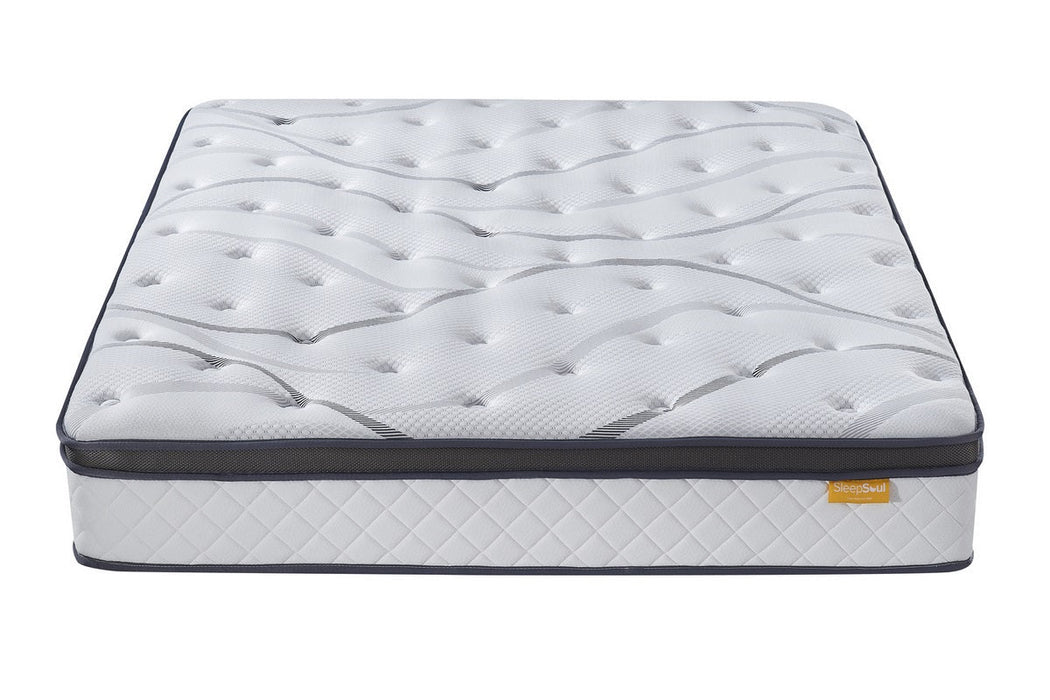 Double Premium Package | Elm Double Bed Brown & SleepSoul Heaven Mattress-15