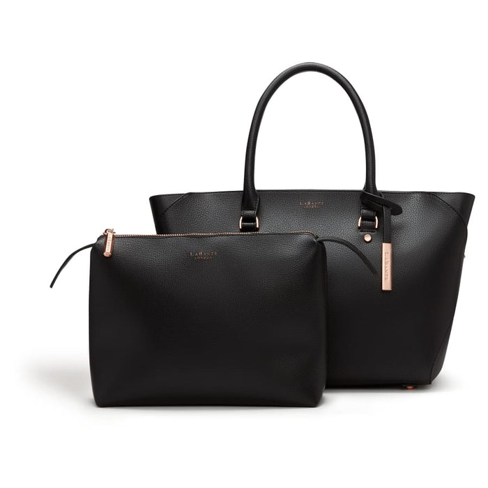 Sophie Black Vegan Tote Bag-2