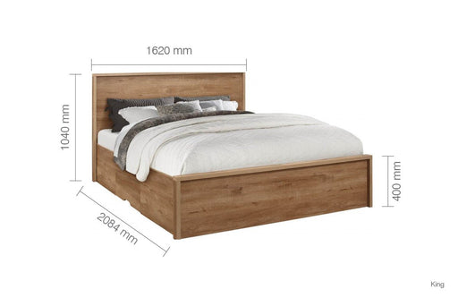 Stockwell King Bed Rustic Oak-1