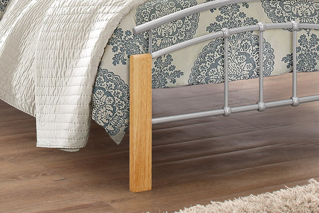 Tetras Single Bed - Beech & Silver-3