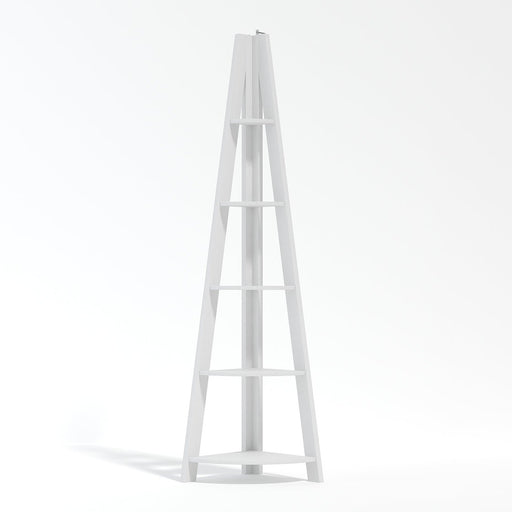 Tiva Corner Ladder Shelving White-0