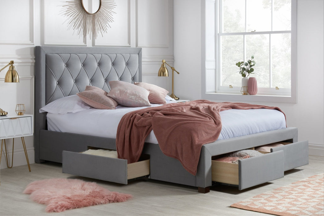 Woodbury King Bed Grey-0