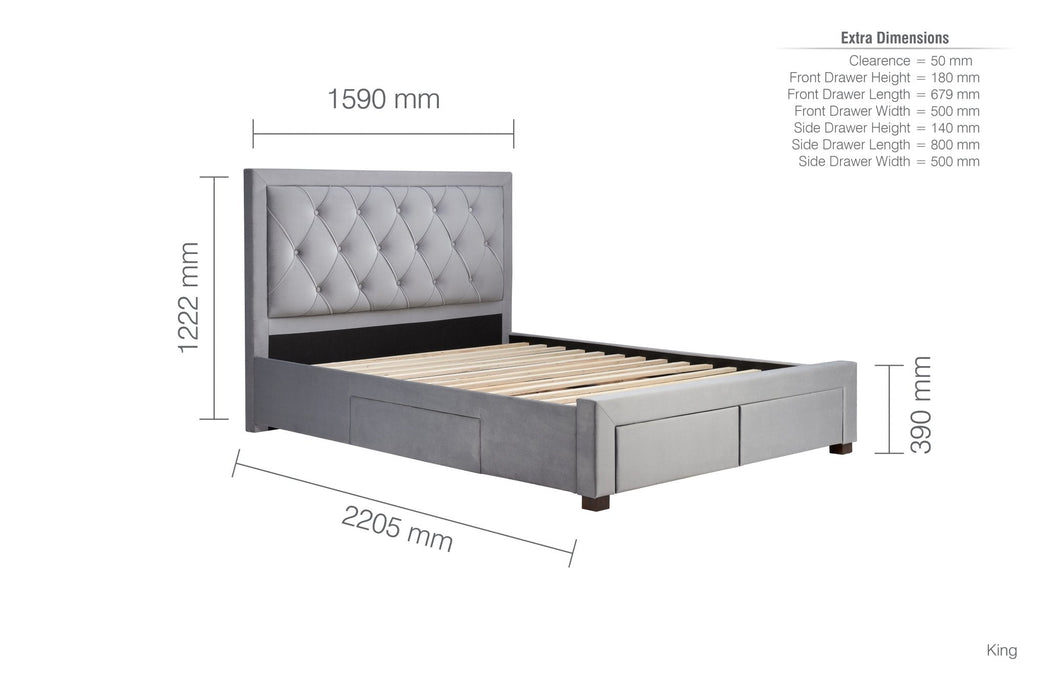 Woodbury King Bed Grey-1