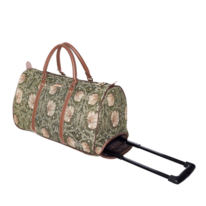 William Morris Pimpernel and Thyme Green - Pull Holdall-0