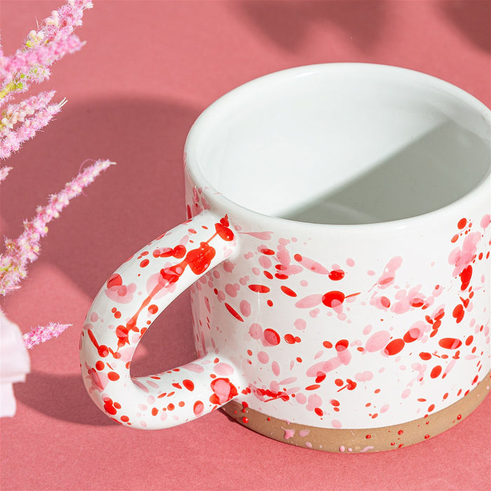 Pink and Red Splatterware Mug - Kozeenest