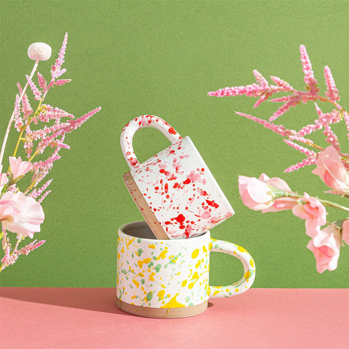 Pink and Red Splatterware Mug - Kozeenest