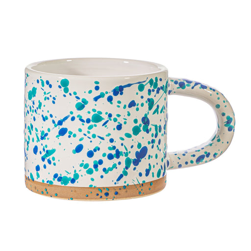 Turquoise and Blue Splatterware Mug - Kozeenest