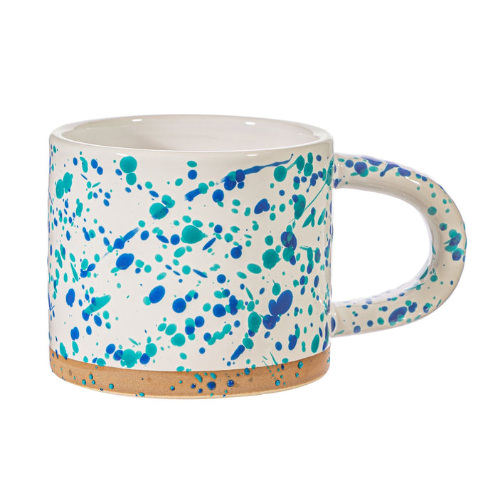 Turquoise and Blue Splatterware Mug - Kozeenest