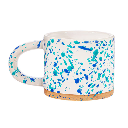 Turquoise and Blue Splatterware Mug - Kozeenest