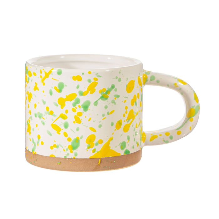 Yellow and Green Splatterware Mug - Kozeenest