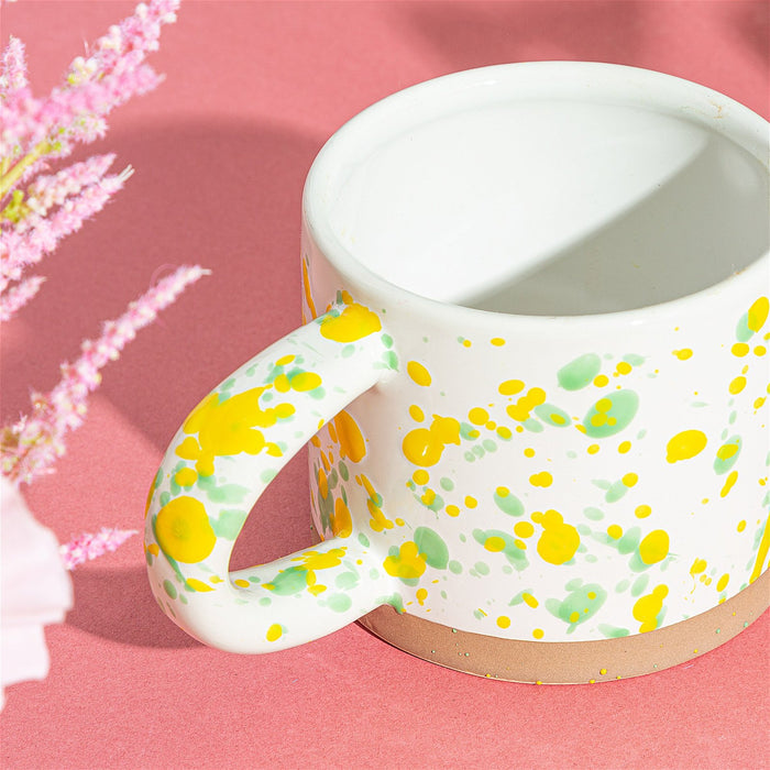 Yellow and Green Splatterware Mug - Kozeenest