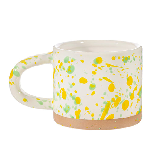 Yellow and Green Splatterware Mug - Kozeenest