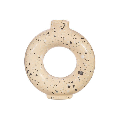 Sand Terrazzo Speckled Small Circle Vase - Kozeenest