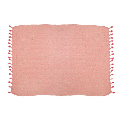 Nevada Pink Herringbone Blanket Throw - Kozeenest