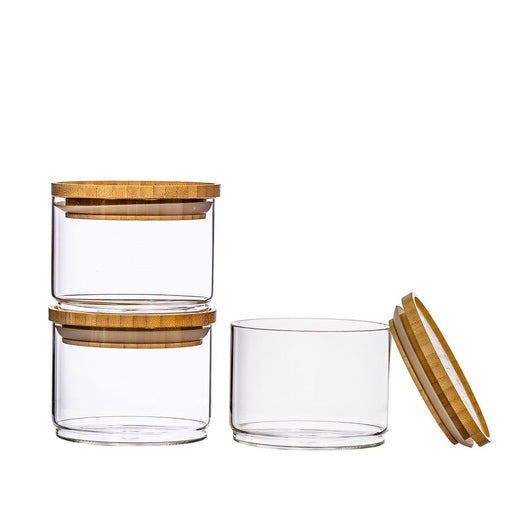 Stacking Glass Storage Jars - Set of 3 - Kozeenest