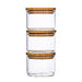 Stacking Glass Storage Jars - Set of 3 - Kozeenest