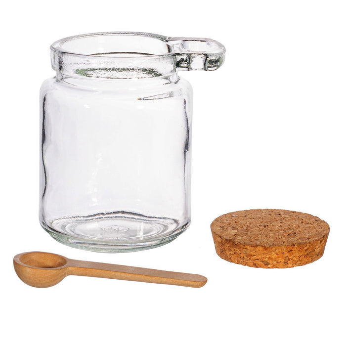 Small Jar with Cork Lid and Spoon - Kozeenest