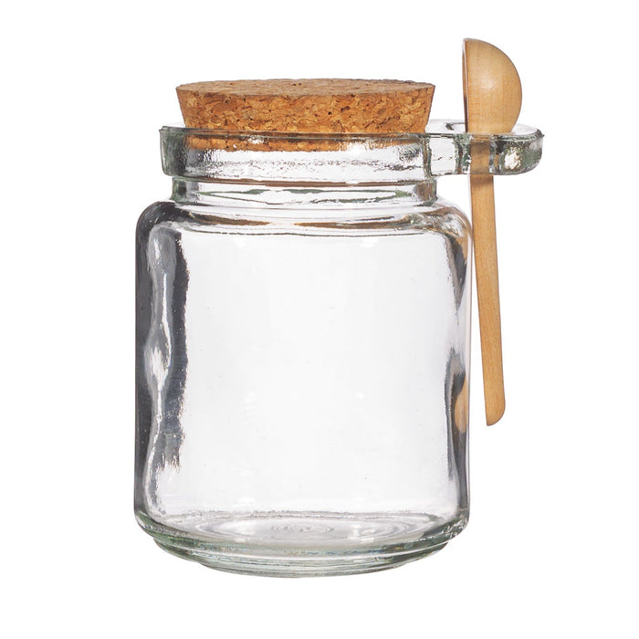 Small Jar with Cork Lid and Spoon - Kozeenest