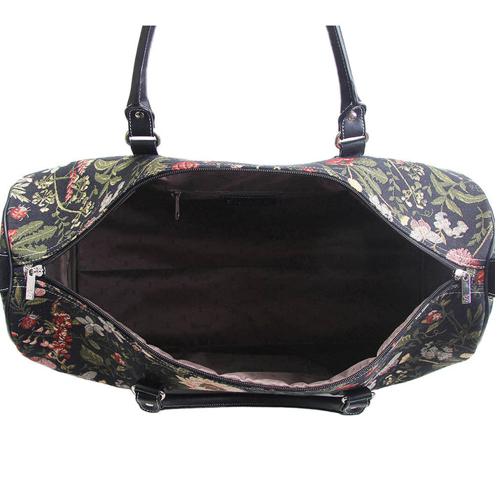 Morning Garden Black - Big Holdall Bag-5