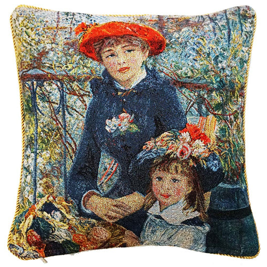 Pierre Auguste Renoir Two Sisters - Cushion Cover Art 45cm*45cm-0