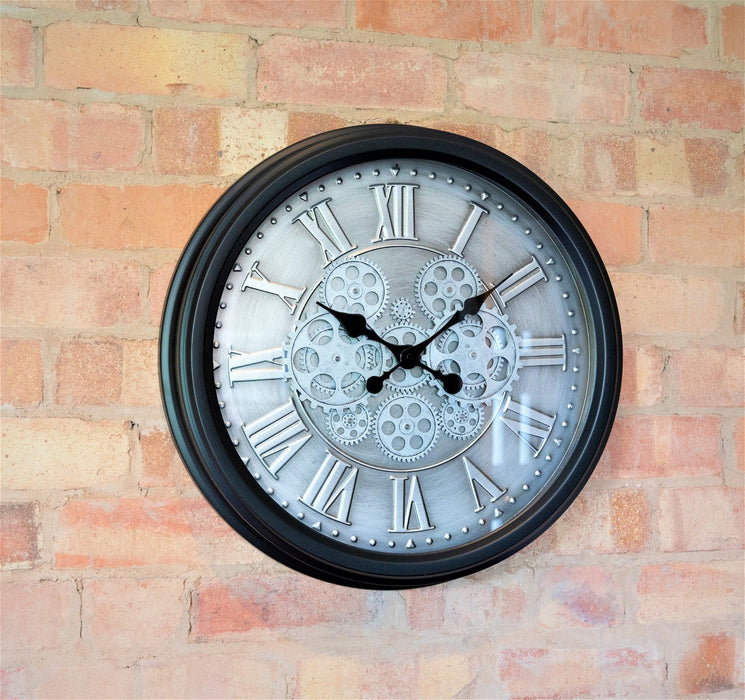 Moving Gear Clock with Roman Numerals - Kozeenest