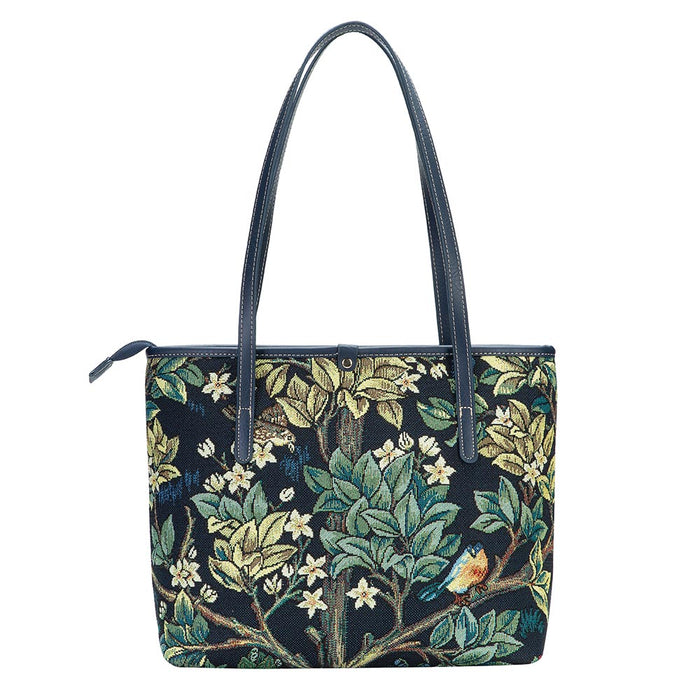 William Morris Tree of Life Blue - College Bag-3