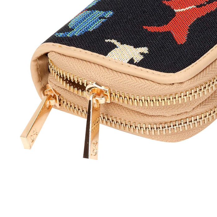 Playful Puppy - Double Zip Purse-2