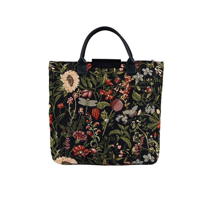 Morning Garden Black - Foldaway Bag-2