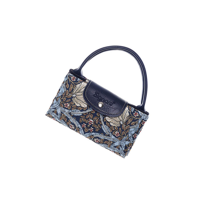 William Morris Pimpernel and Thyme Blue - Foldaway Bag-5