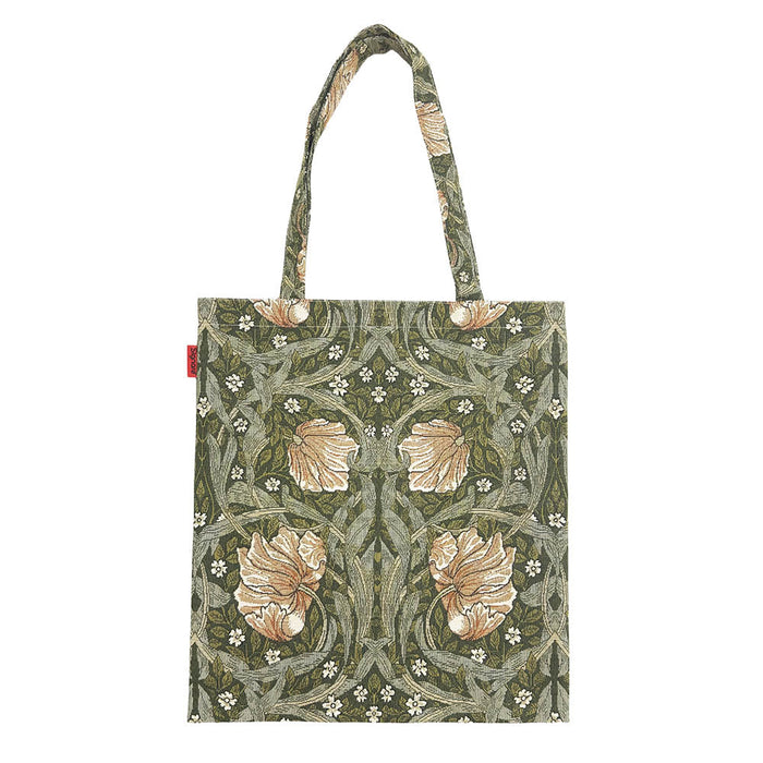 William Morris Pimpernel and Thyme Green - Flat Bag-0